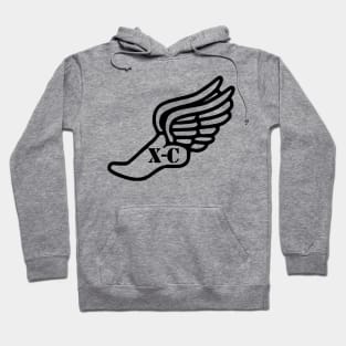 XC in winged foot logo Hoodie